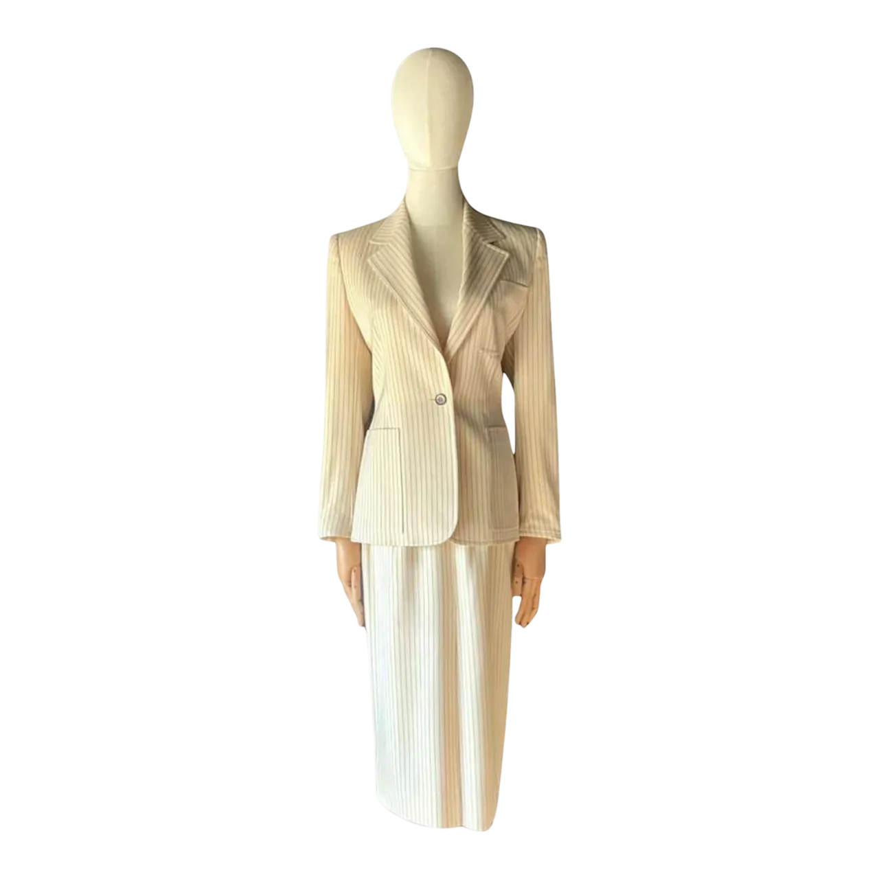 Vintage Givenchy Pinstripe Blazer Set