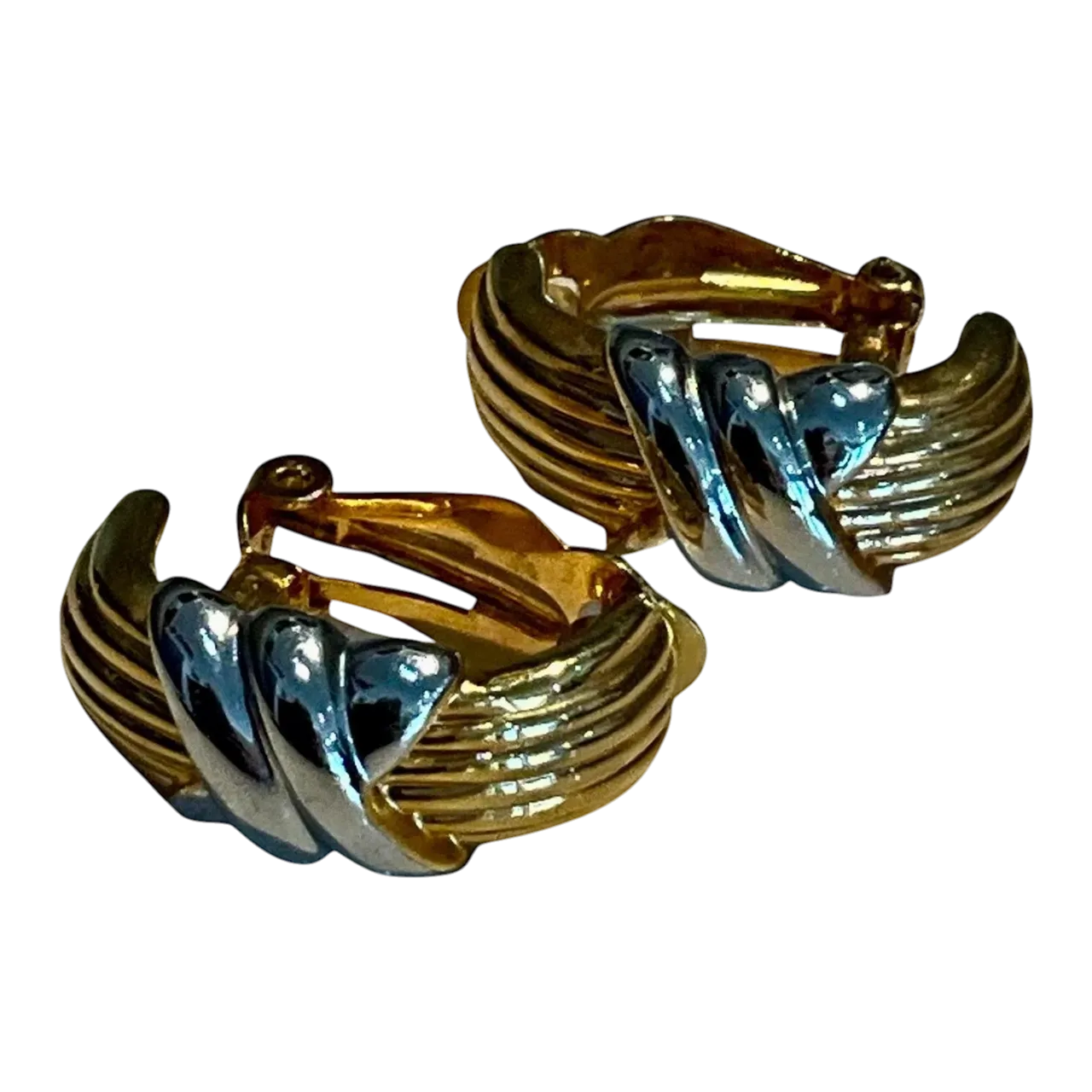 Vintage Gold & Silver Toned Clip on Earrings