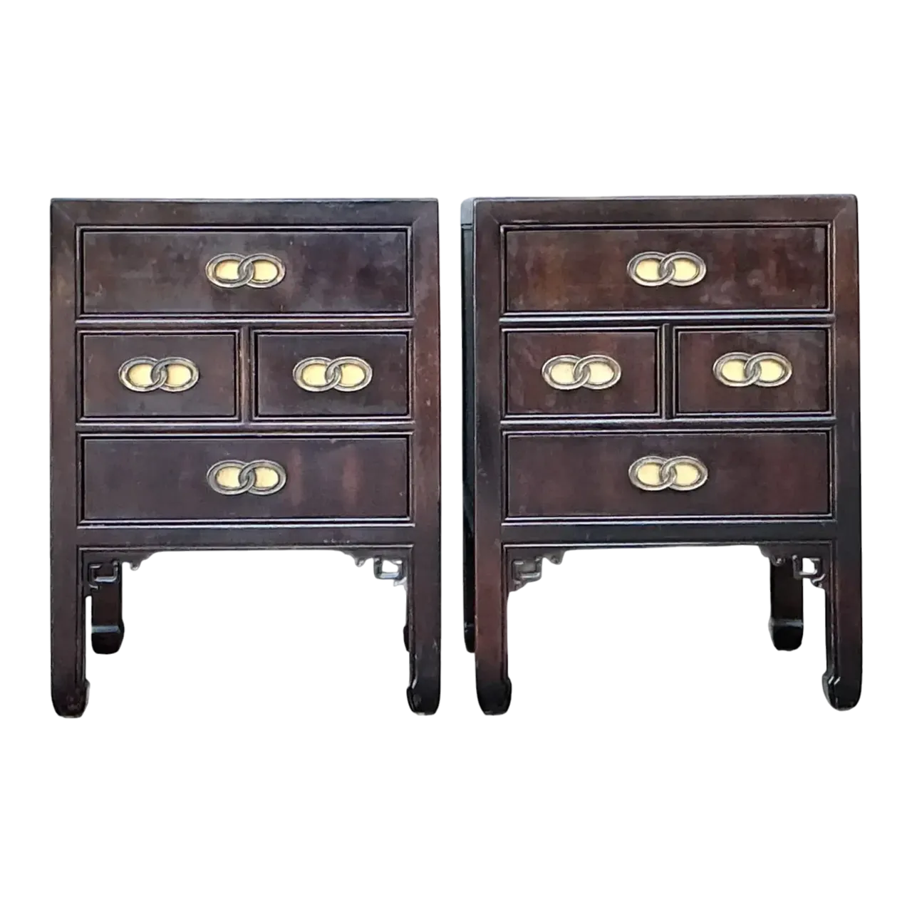 Vintage Henredon Fretwork Nightstands - A Pair