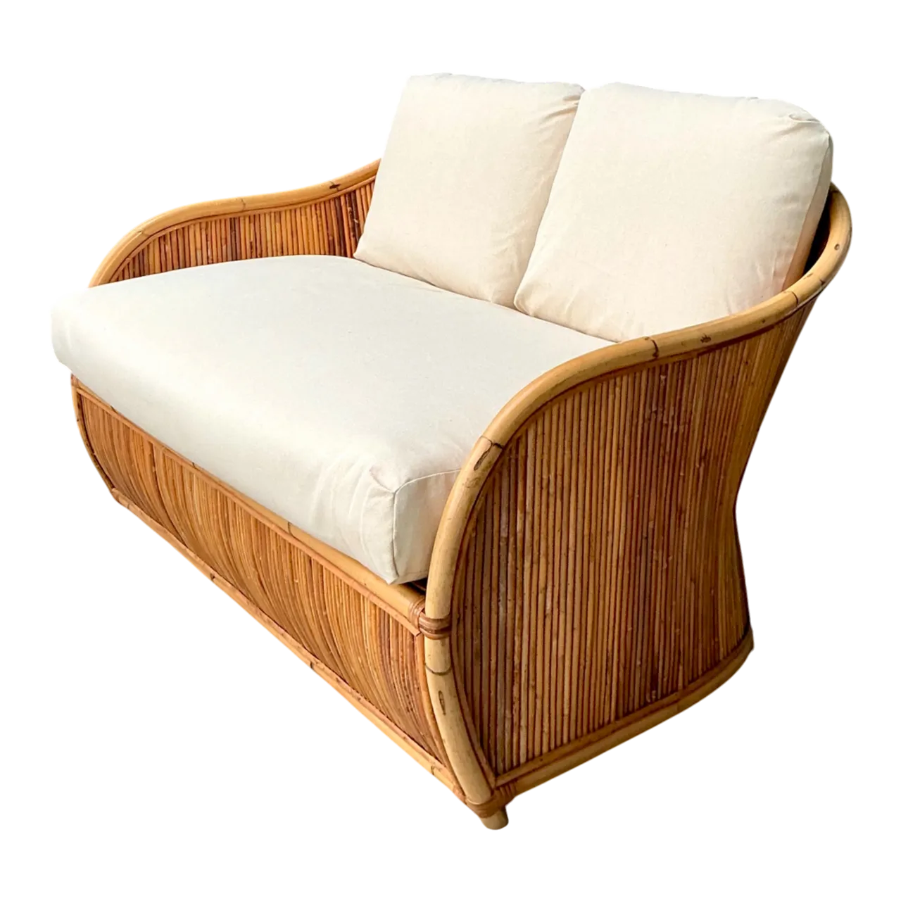 Vintage Henry Olko for Willow and Reed Pencil Reed Sofa