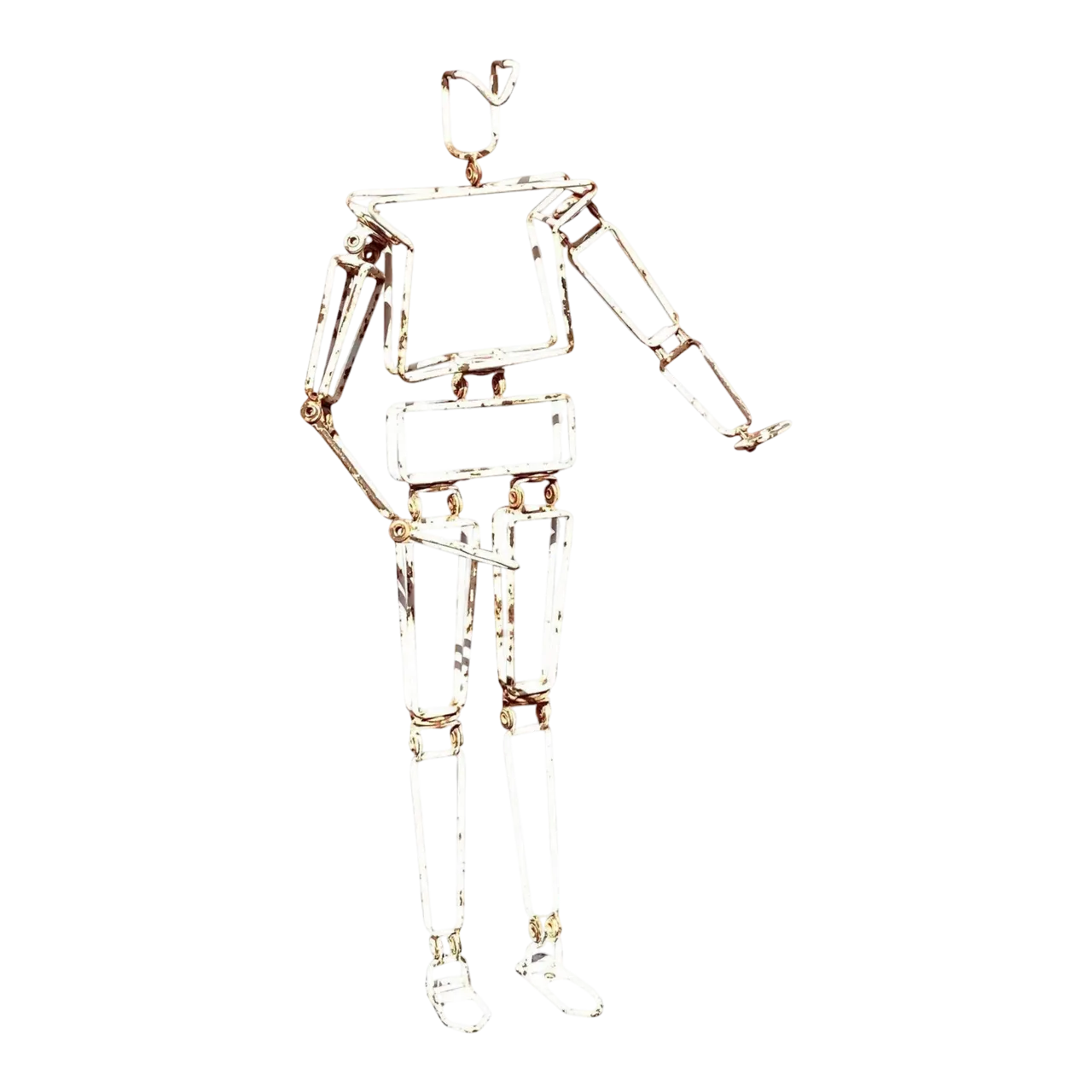 Vintage Industrial Articulated Man Statue