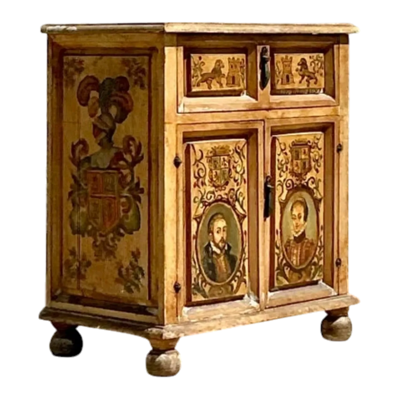 Vintage Italian 19th Century Hand Painted Cabinet