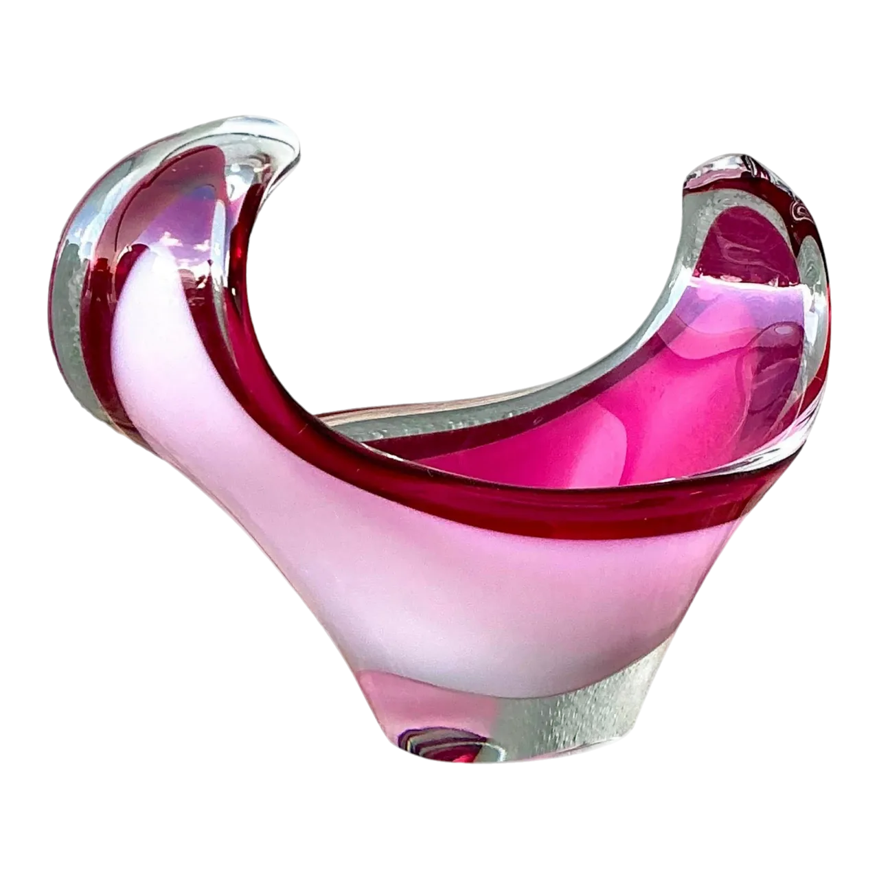 Vintage Italian Art Glass Bowl After Murano - Glass, 12W x 7H