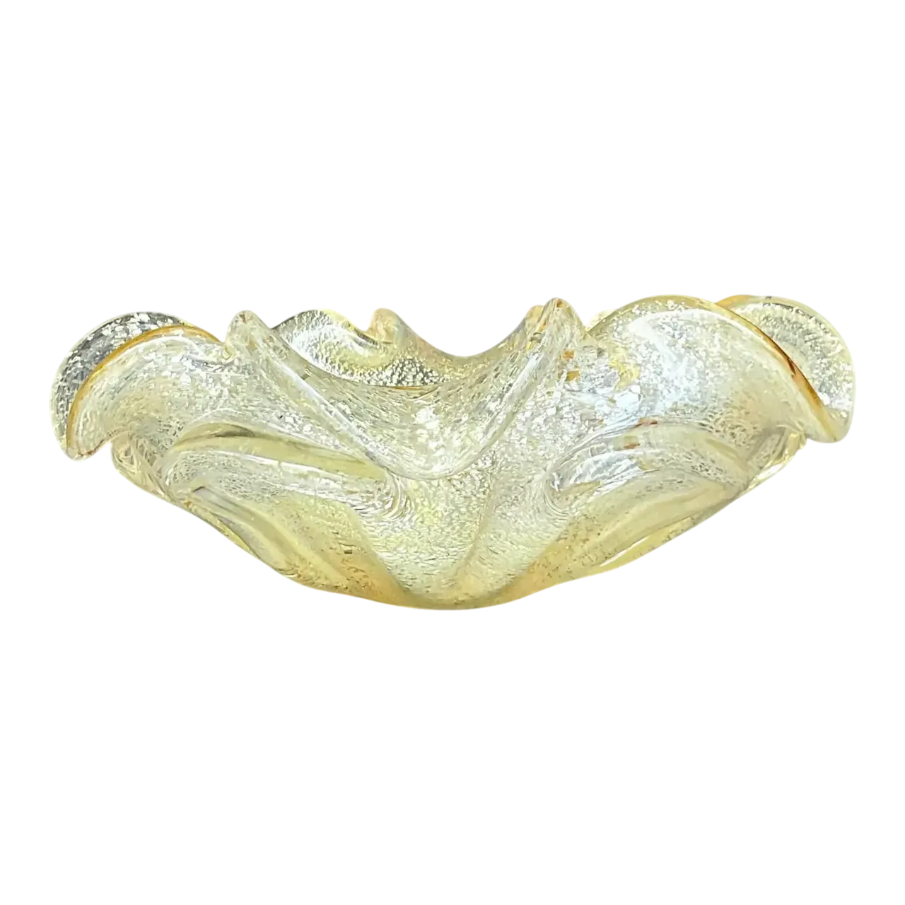 Vintage Italian Blown Glass Bowl After Murano