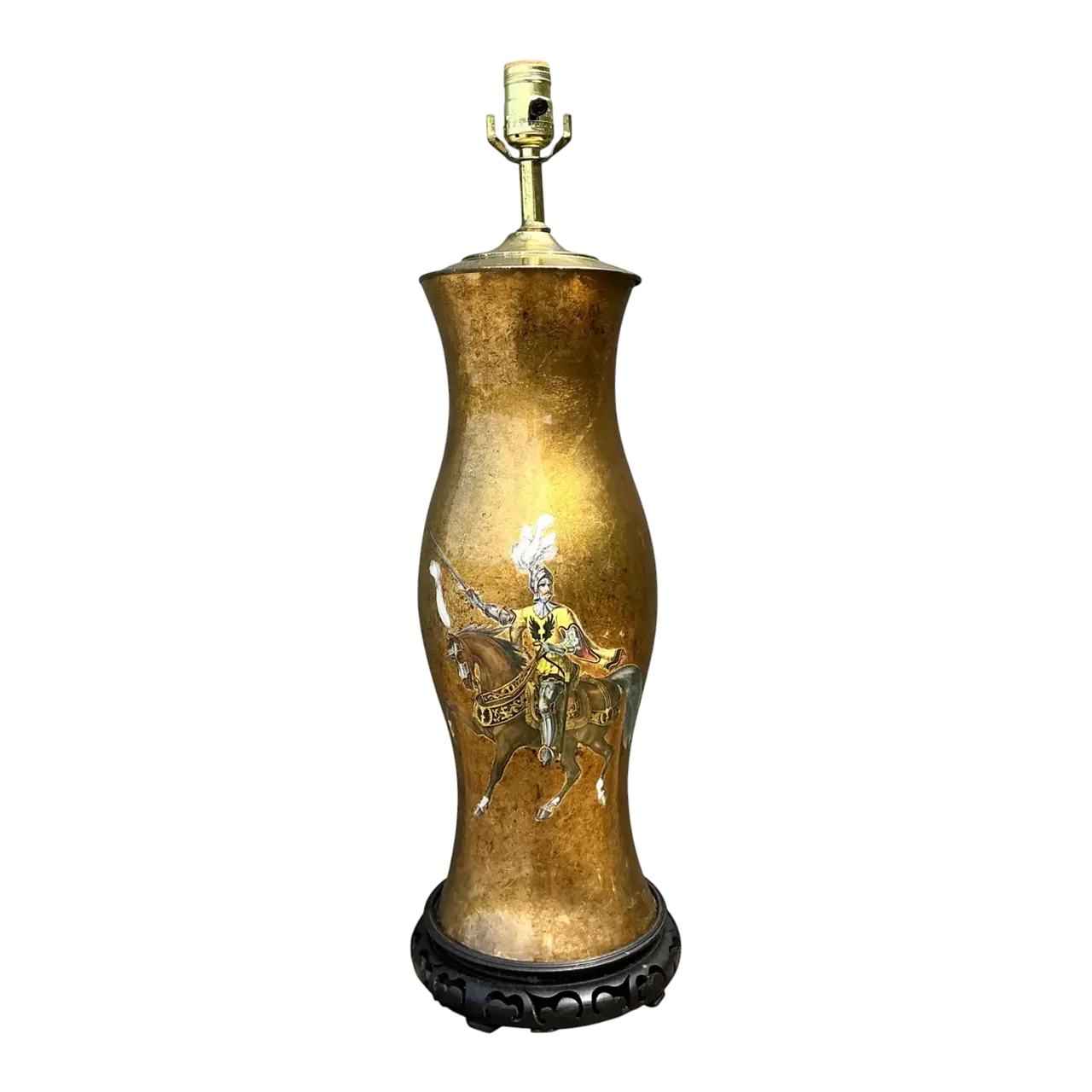 Vintage Italian Eglomise Knight Lamp