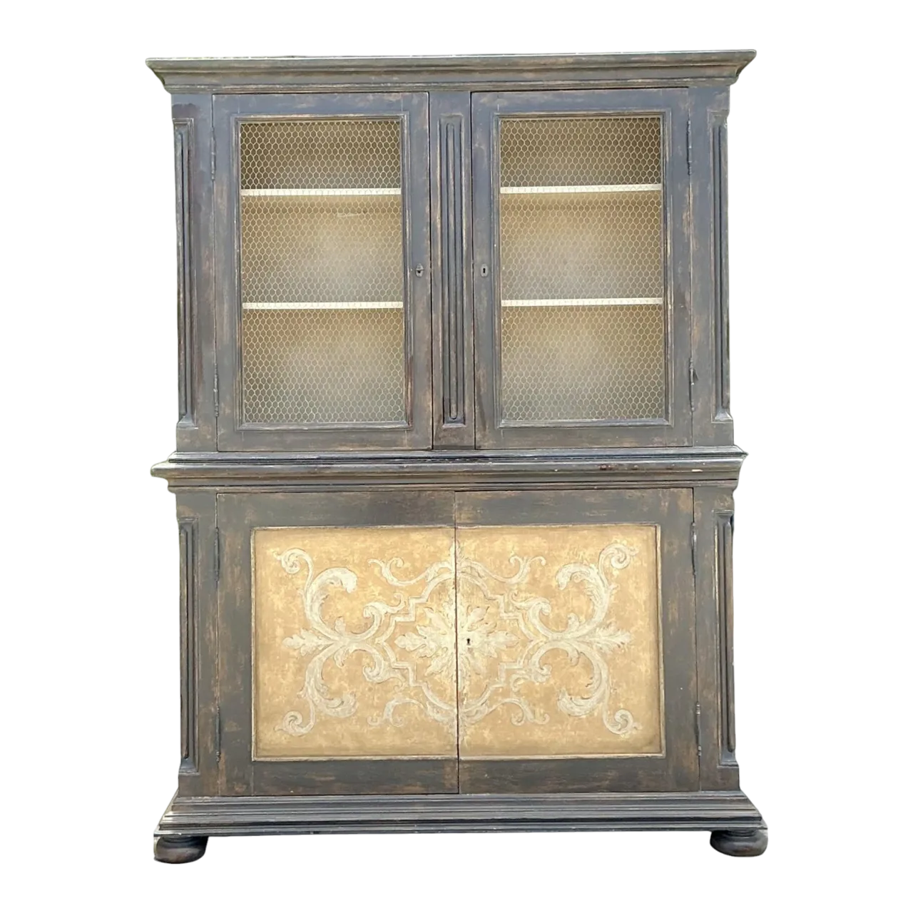 Vintage Italian Hand Painted Tuscan Cabinet