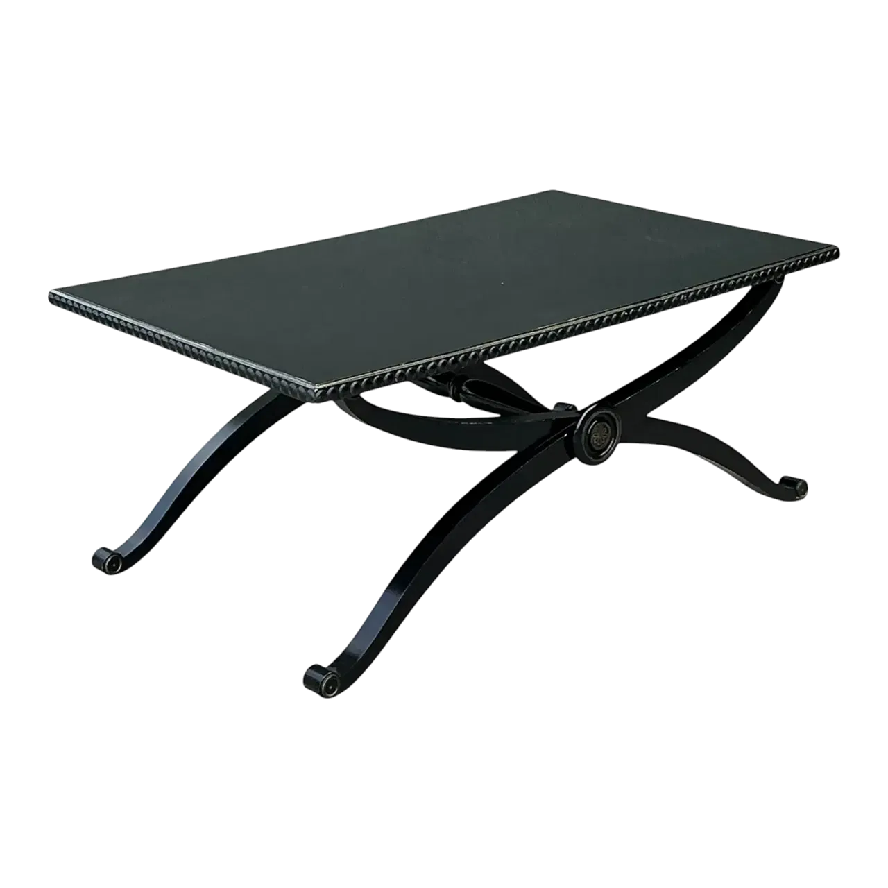 Vintage Lacquered X Base Coffee Table