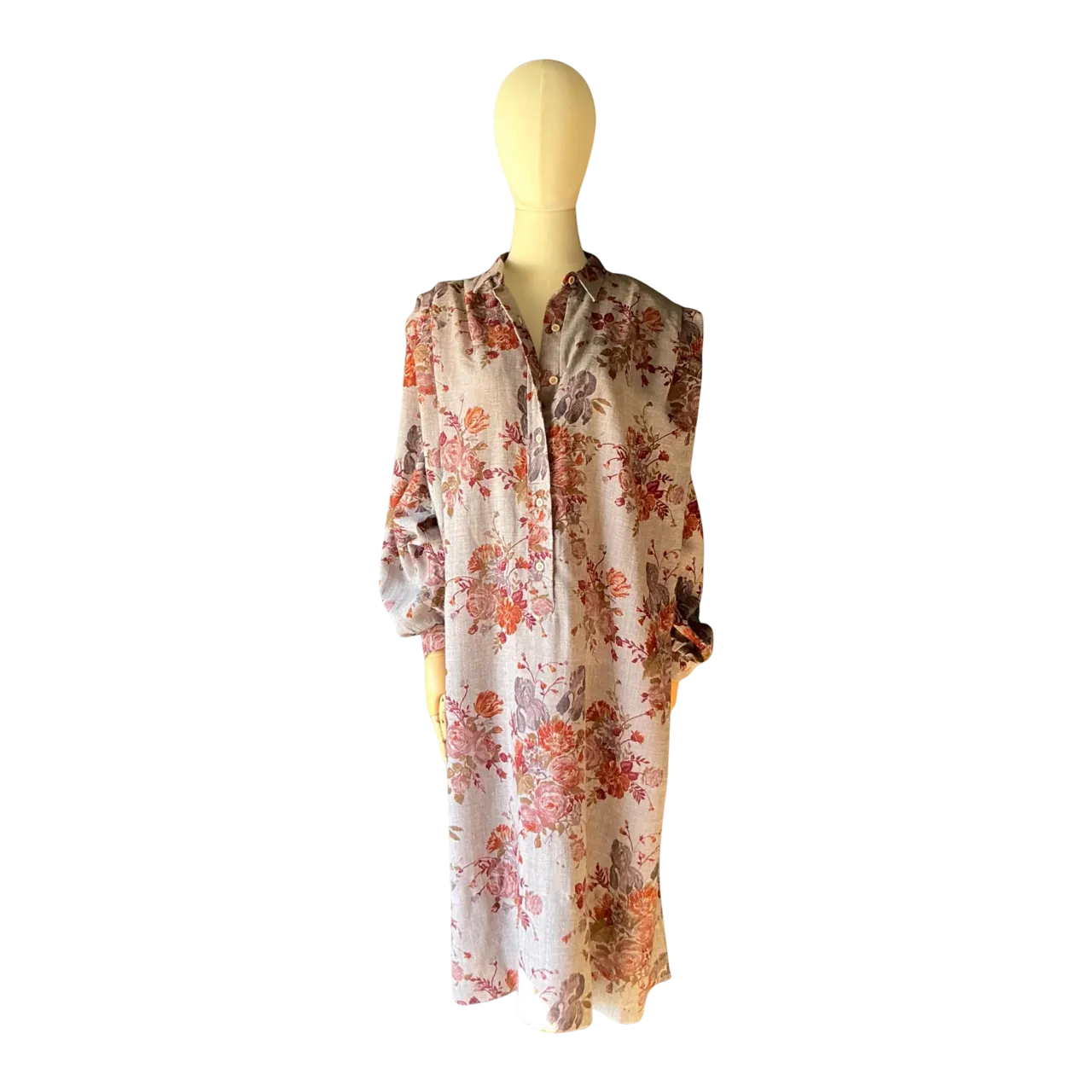 Vintage Lanvin Paris Floral Tunic Dress