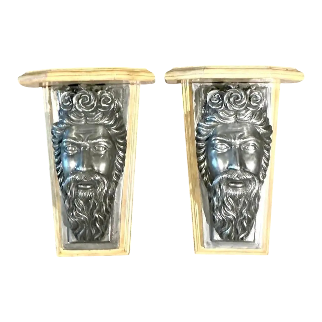 Vintage Maitland Smith Neptune Brackets - A Pair
