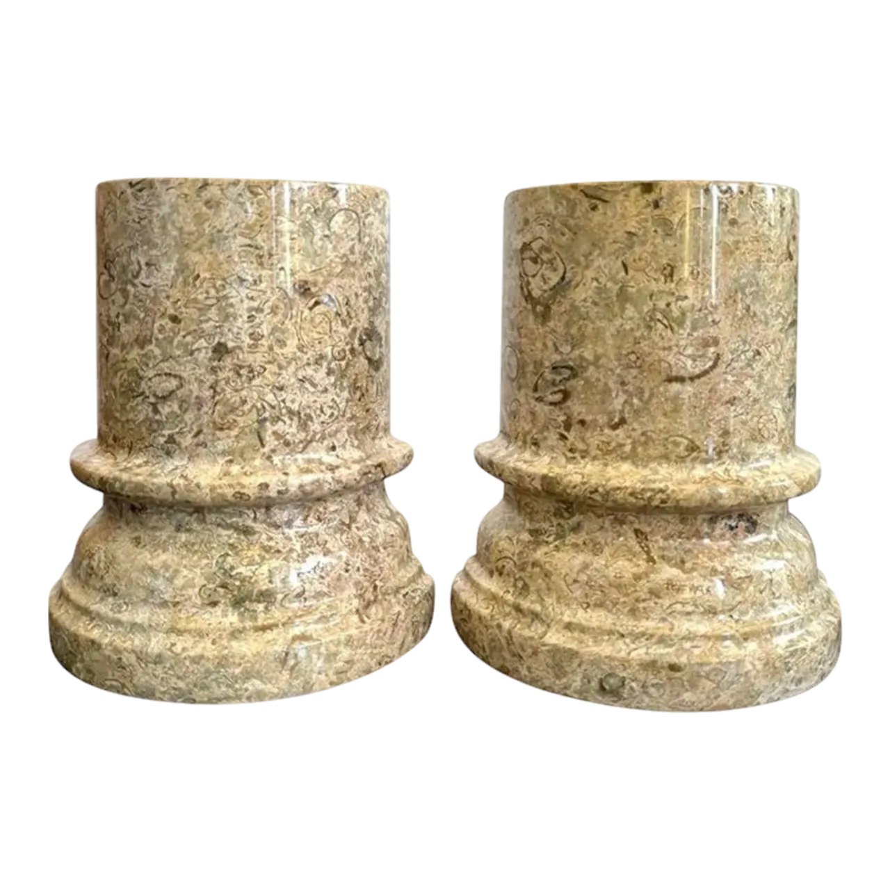 Vintage Marble Column Bookends – Set of 2