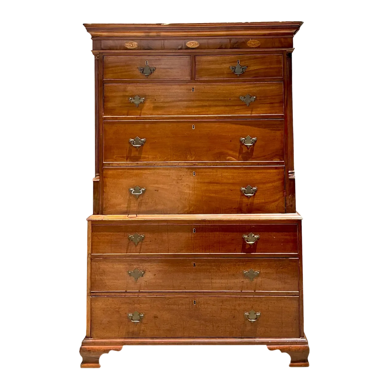 Vintage Marquetry Chest On Chest