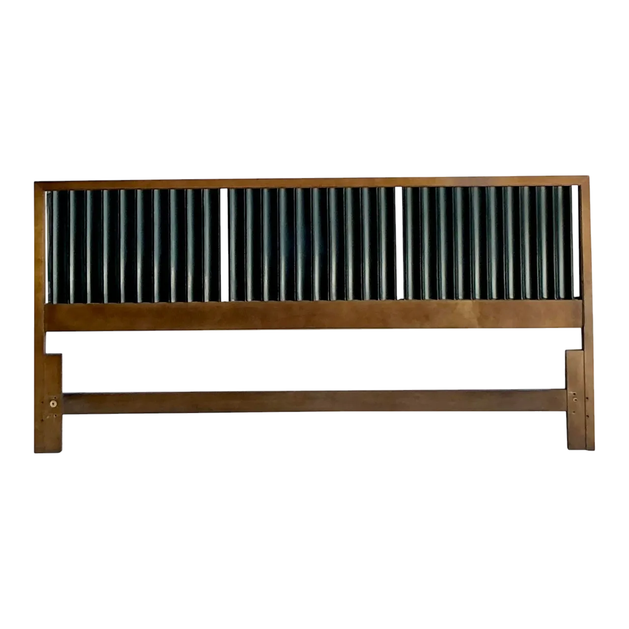 Vintage MCM Founders Fluted Ebony King Headboard