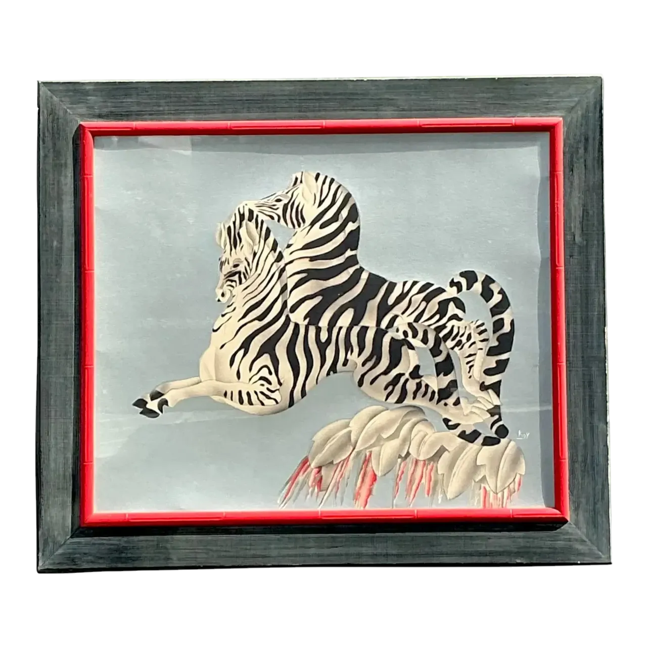 Vintage MCM Original Zebra Print