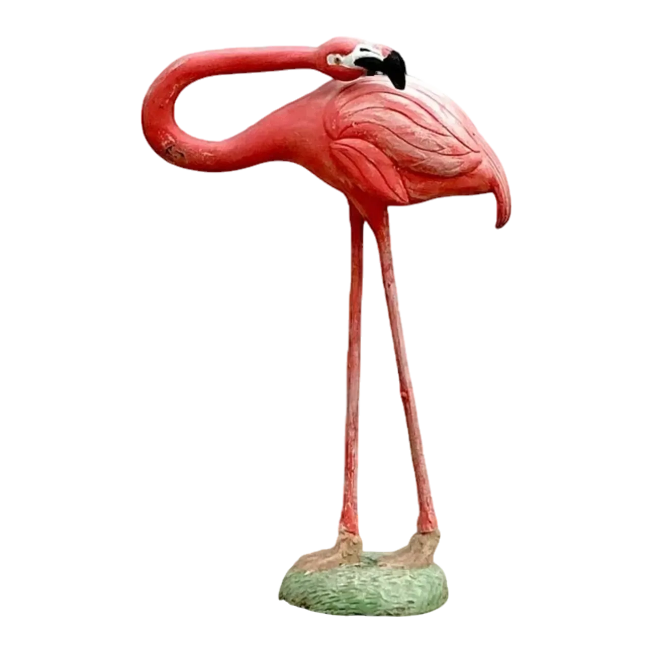 Vintage Mid-Century Modern Monumental Fiberglass Tall Flamingo