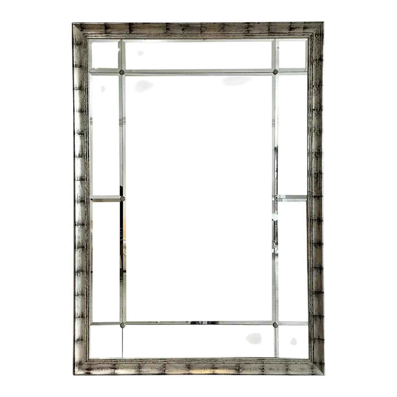 Vintage Monumental Sliver Leaf Floor Mirror