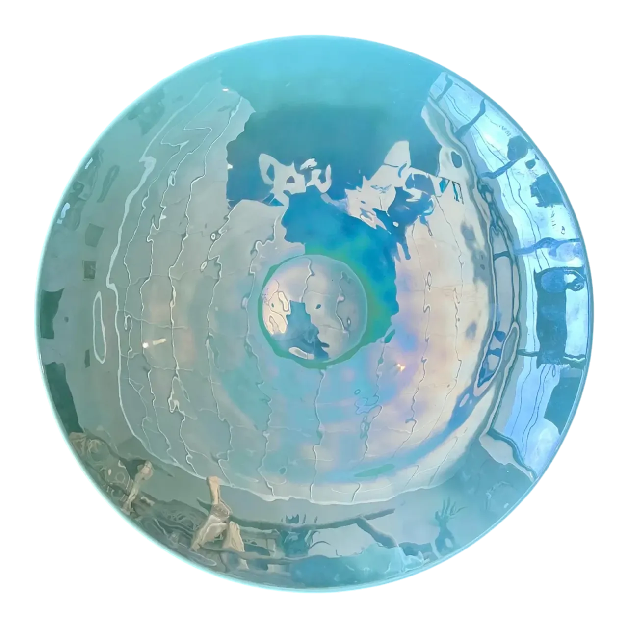 Vintage Murano Iridescent Centerpiece Bowl