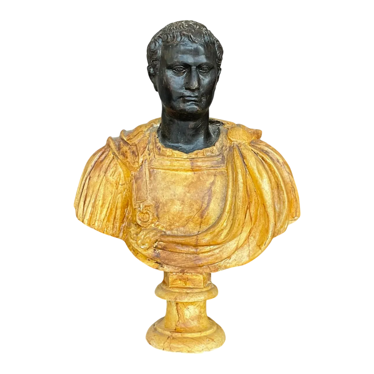 Vintage Neoclassical Faux Finished Plaster Bust
