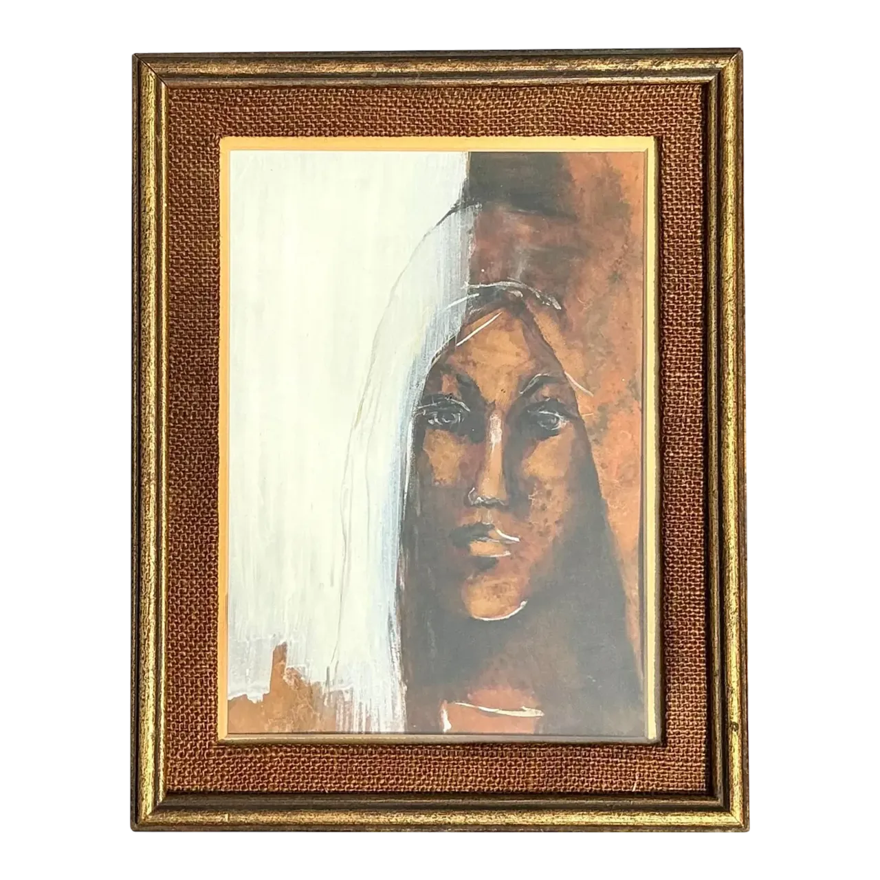 Vintage Original Abstract Portrait of Woman