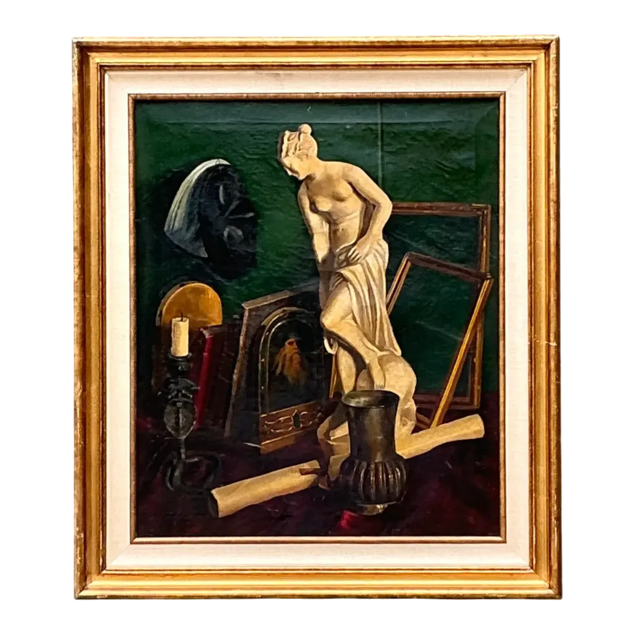 Vintage Original Still Life Oil on Canvas