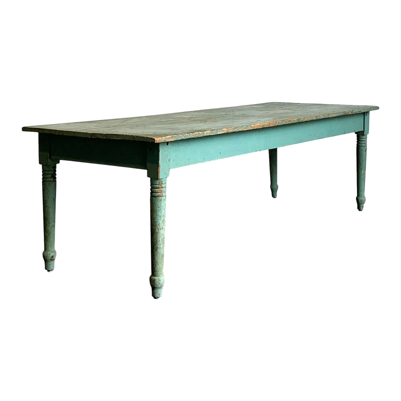Vintage Patinated Painted Farm Table