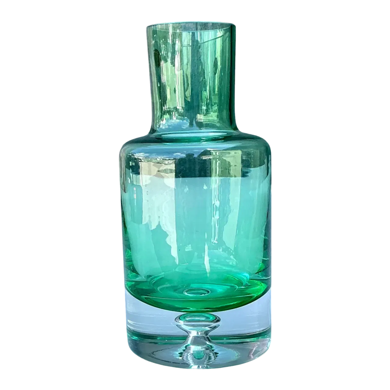 Vintage Polish Blown Glass Vase