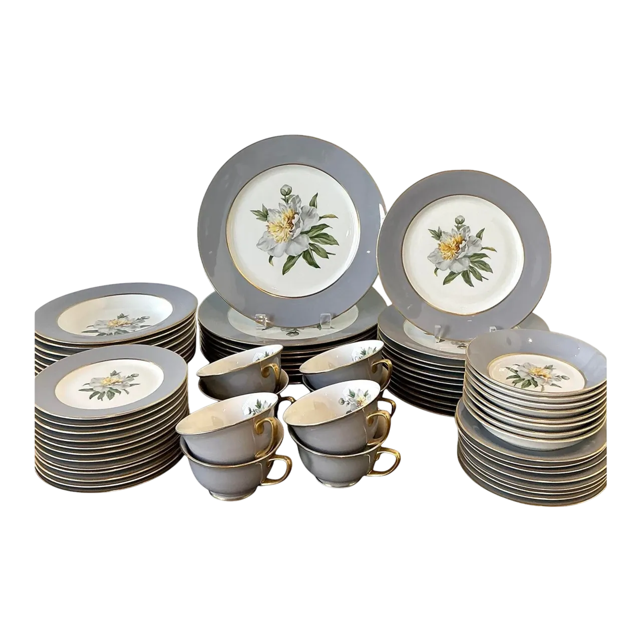 Vintage Princess China “Golden Peony” China - Set of 72