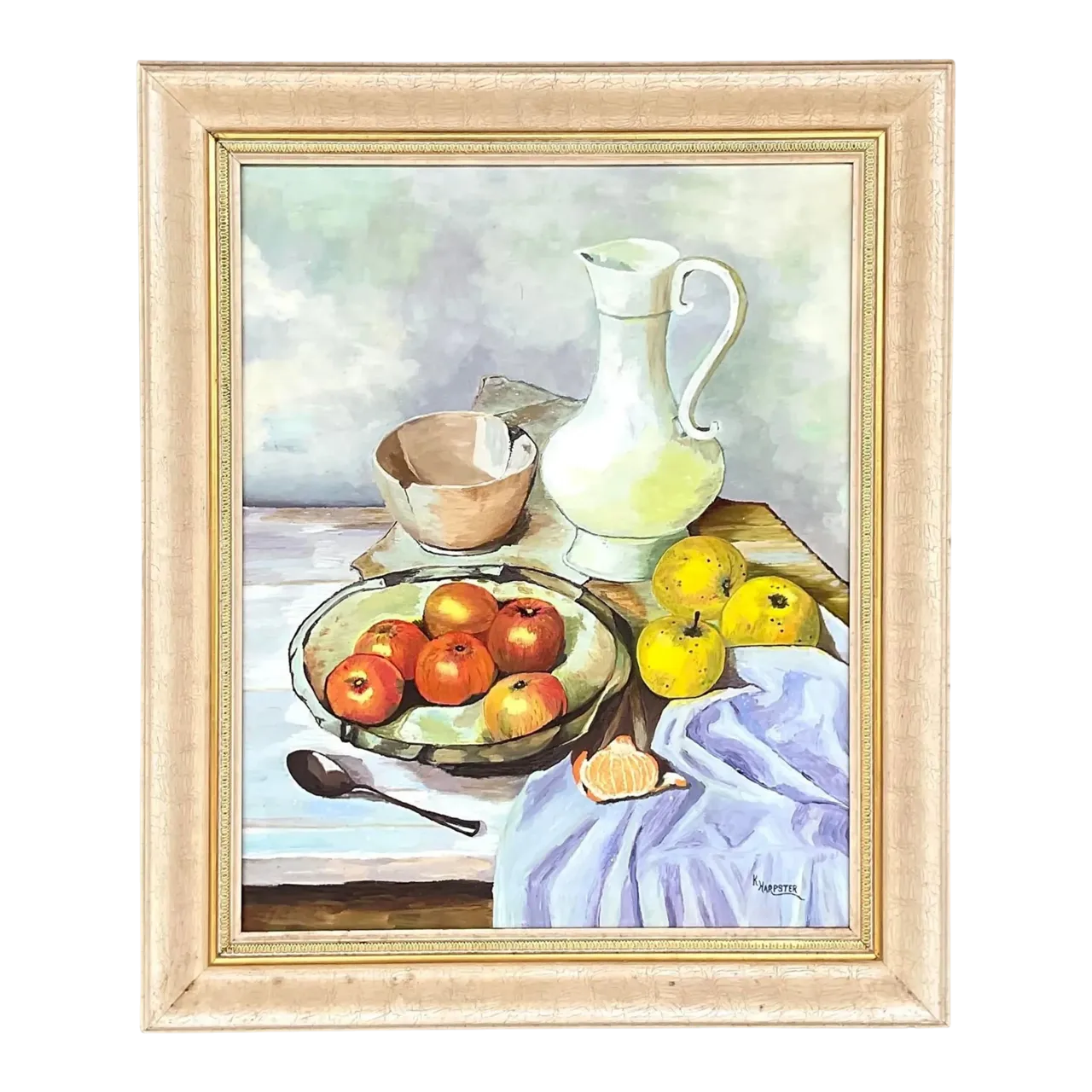 Vintage Realist Still Life Signed Original Oil Painting