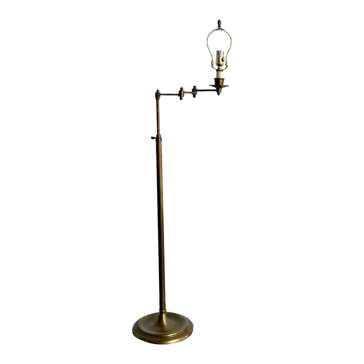 Vintage Regency Brass Articulated Floor Lamp