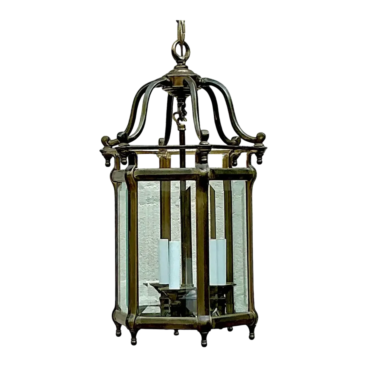 Vintage Regency Burnished Brass Lantern