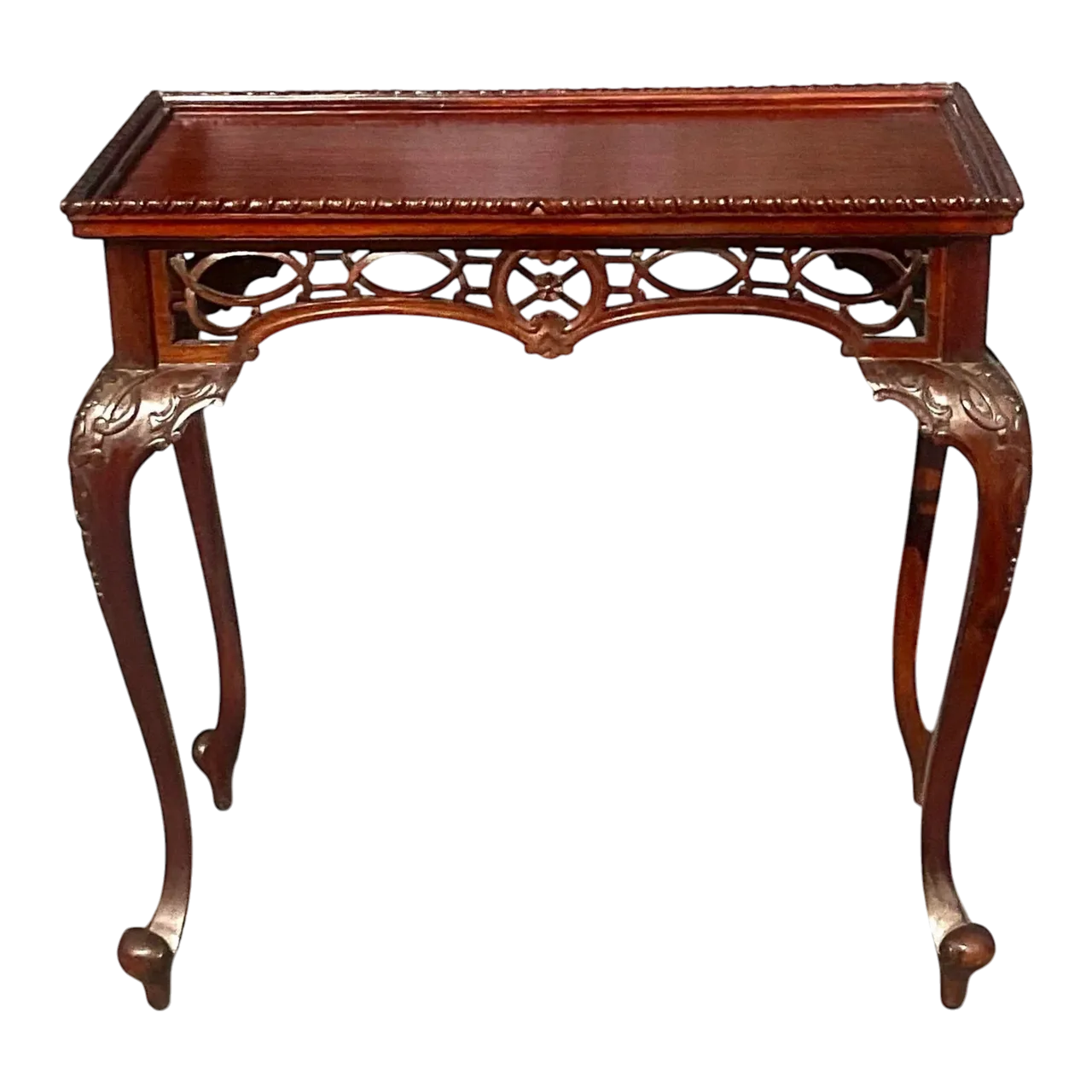 Vintage Regency Carved Fretwork Tea Table