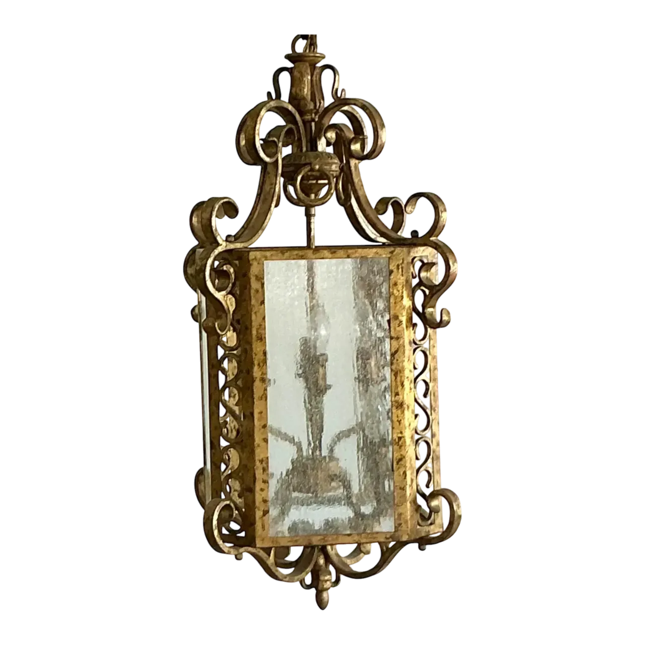 Vintage Regency Gilt Rings Lantern