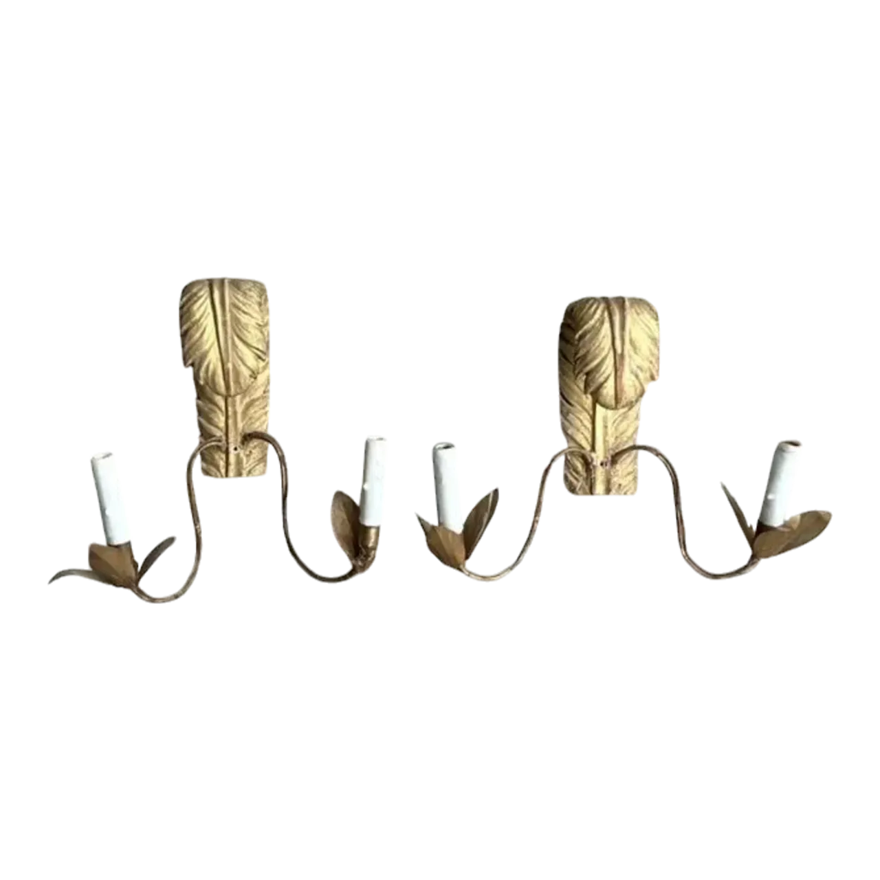 Vintage Regency Gilt Wood Sconce - a Pair