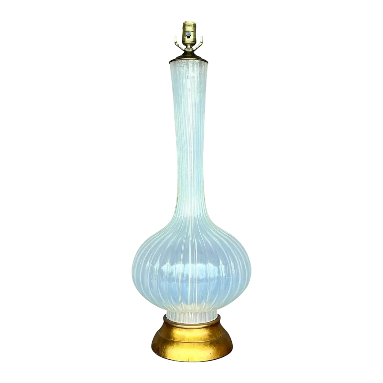 Vintage Regency Glass Lamp After Murano