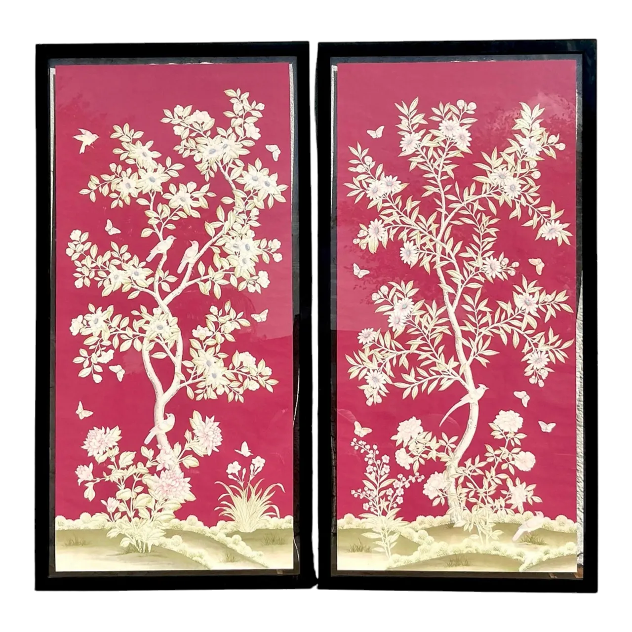 Vintage Regency Gracie Paper Panels - A Pair
