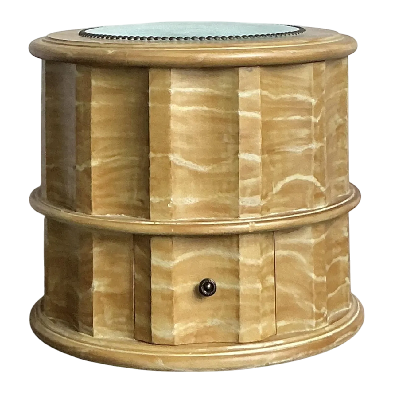 Vintage Regency Hand Painted Column Low Stool