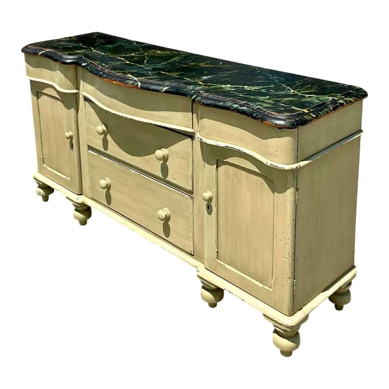 Vintage Regency Hand Painted Credenza