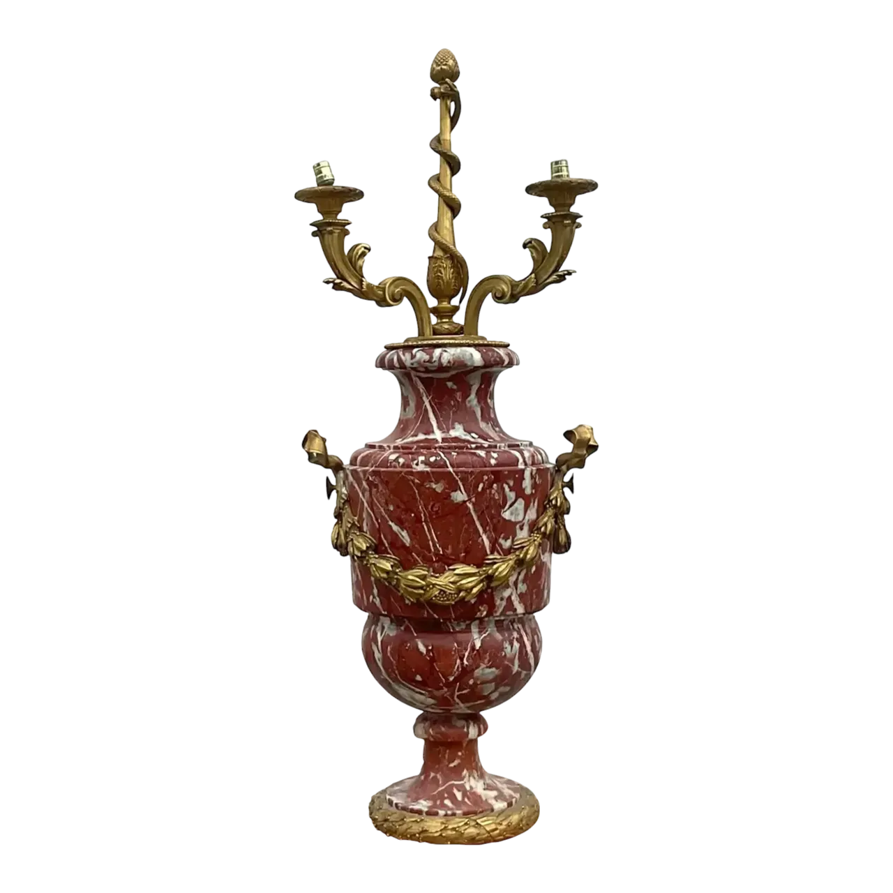 Vintage Regency Marble Palace Urn Floor Lamp