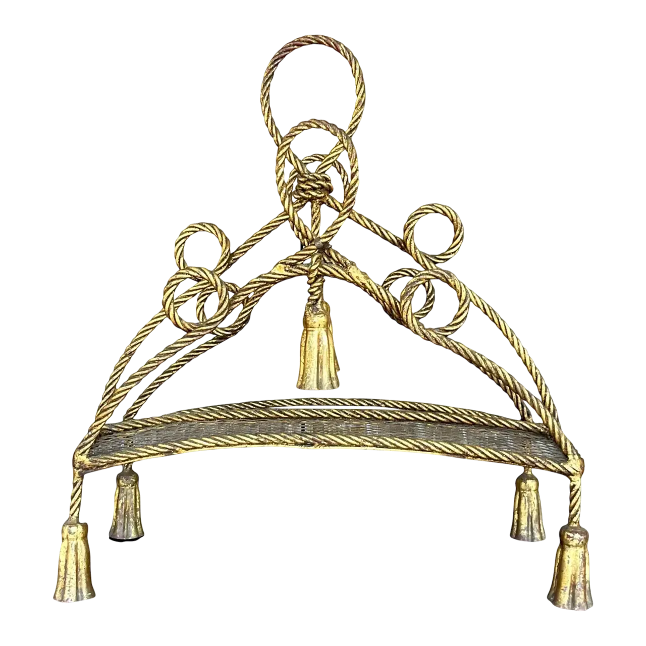 Vintage Regency Twisted Tassel Newspaper Holder