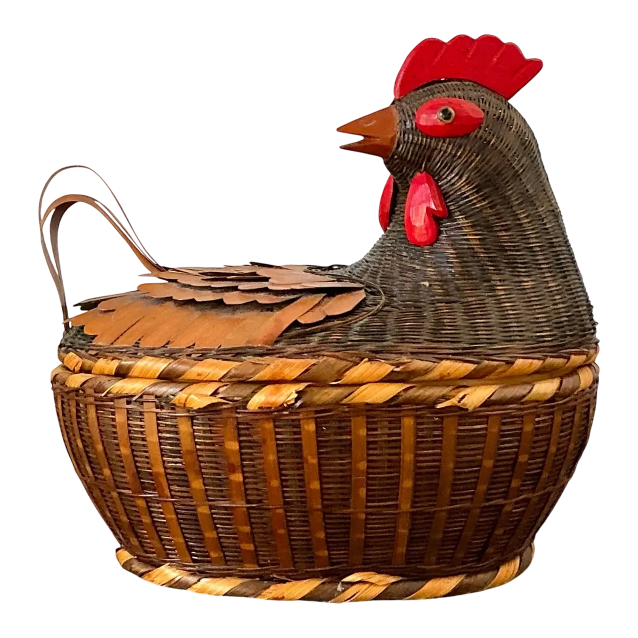 Vintage Shanghai Handicrafts Chicken Basket