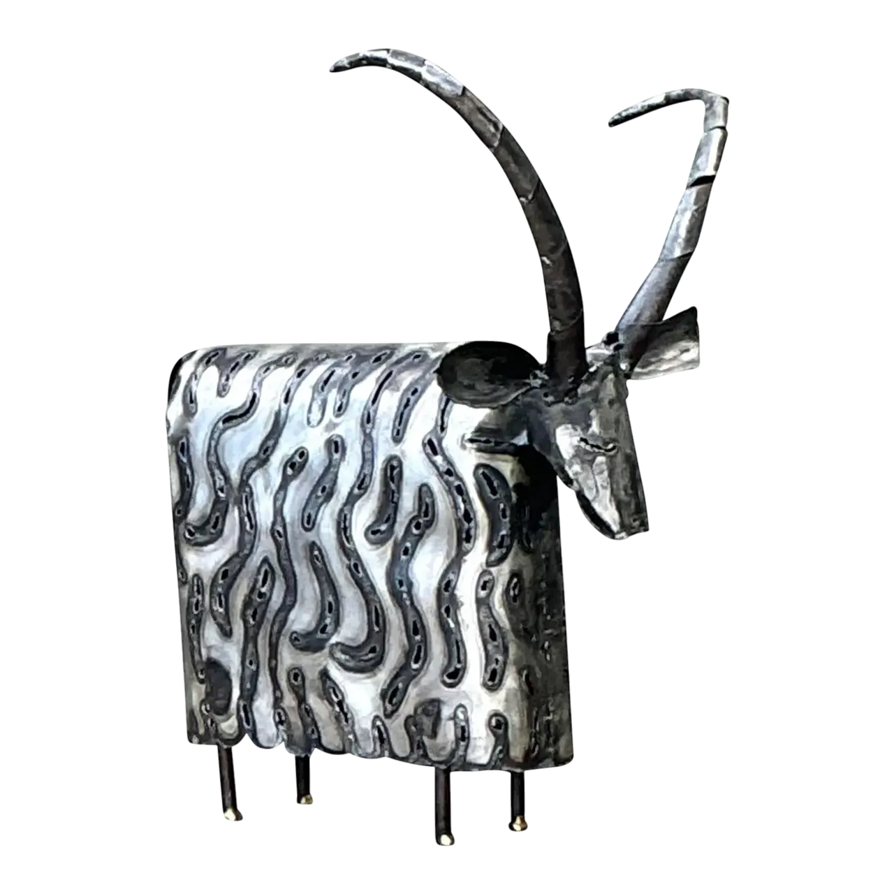 Vintage Torch Cut Ram Sculpture
