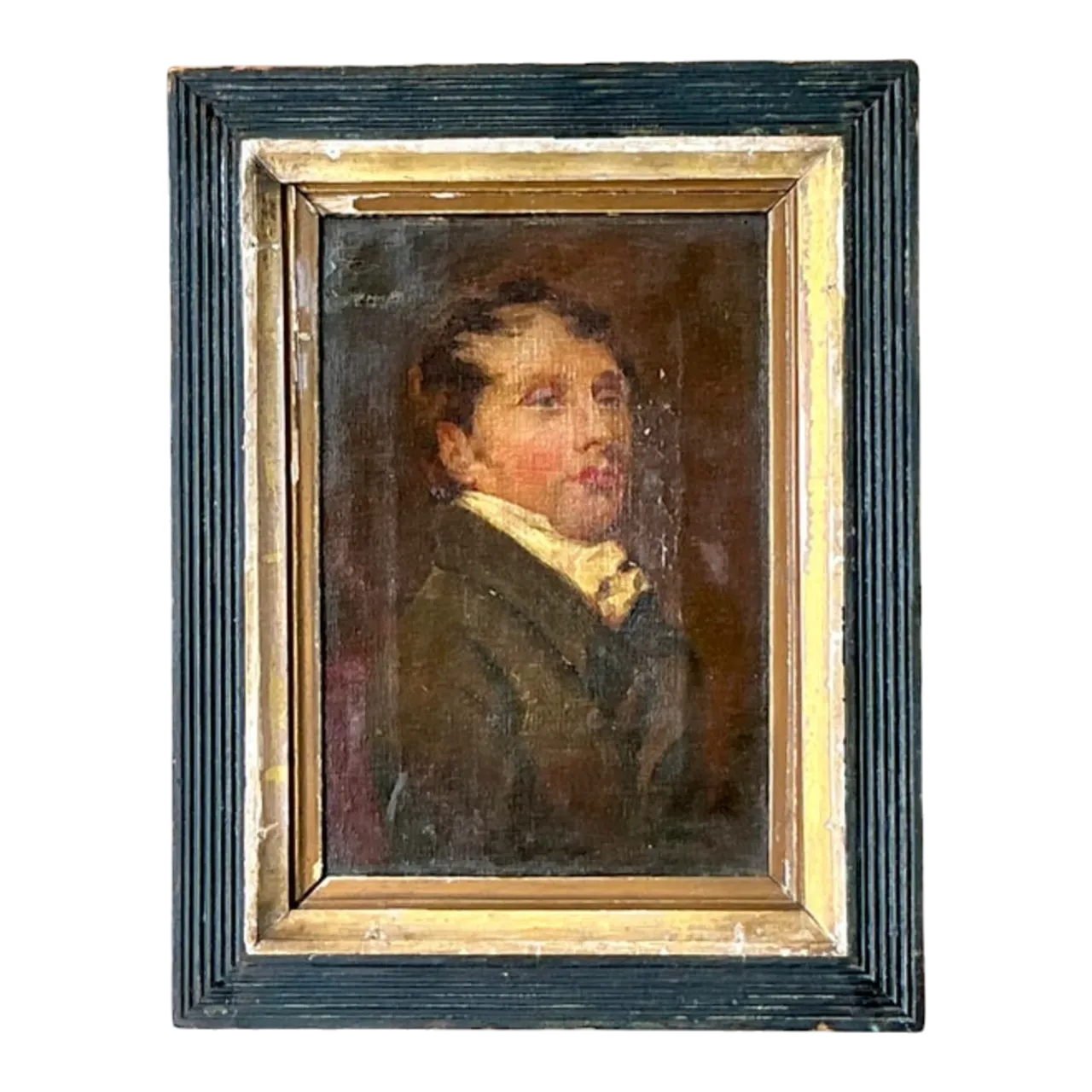 Vintage Traditional Original 19th Century Oil Portrait on Canvas