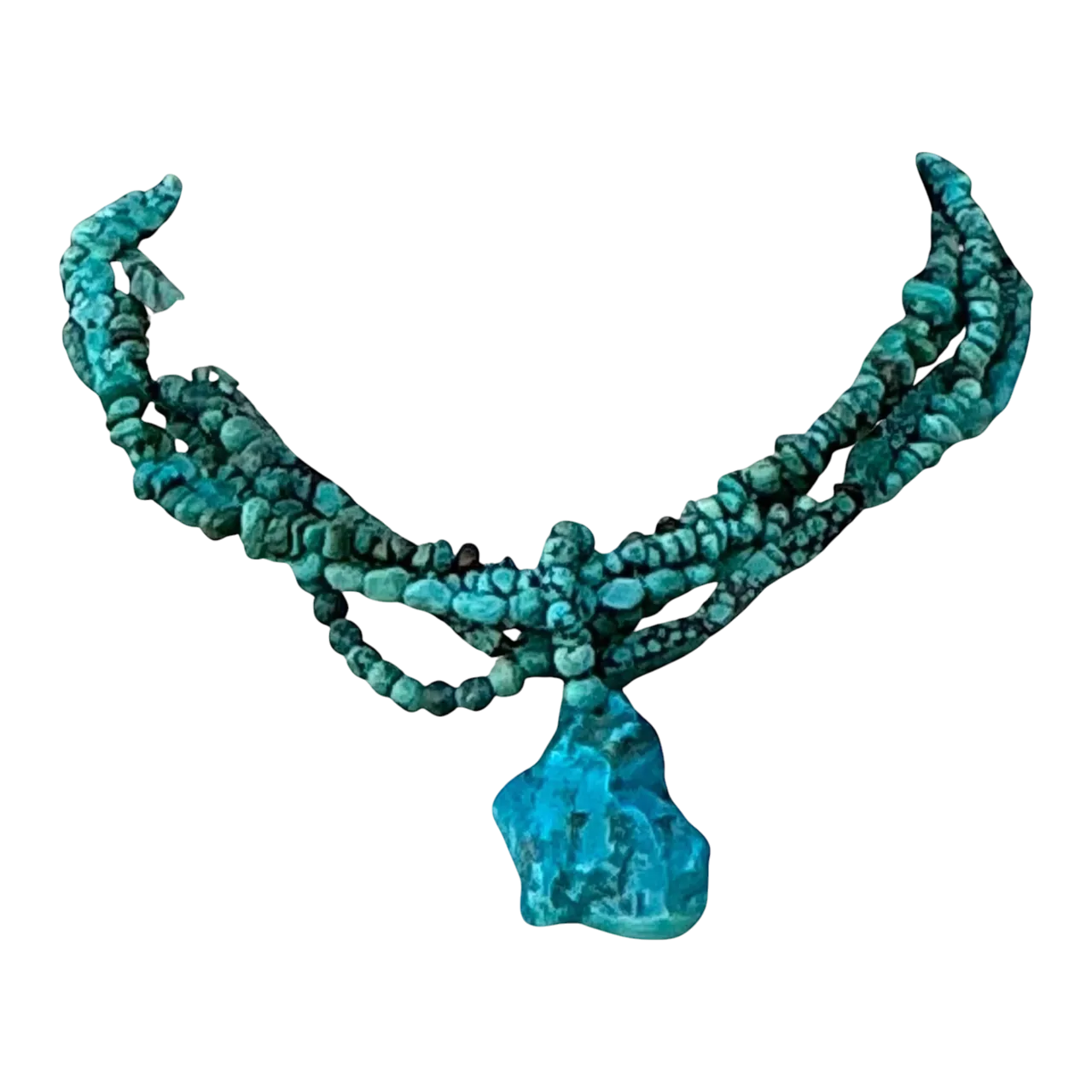 Vintage Turquoise Beaded Multi-Strand Necklace