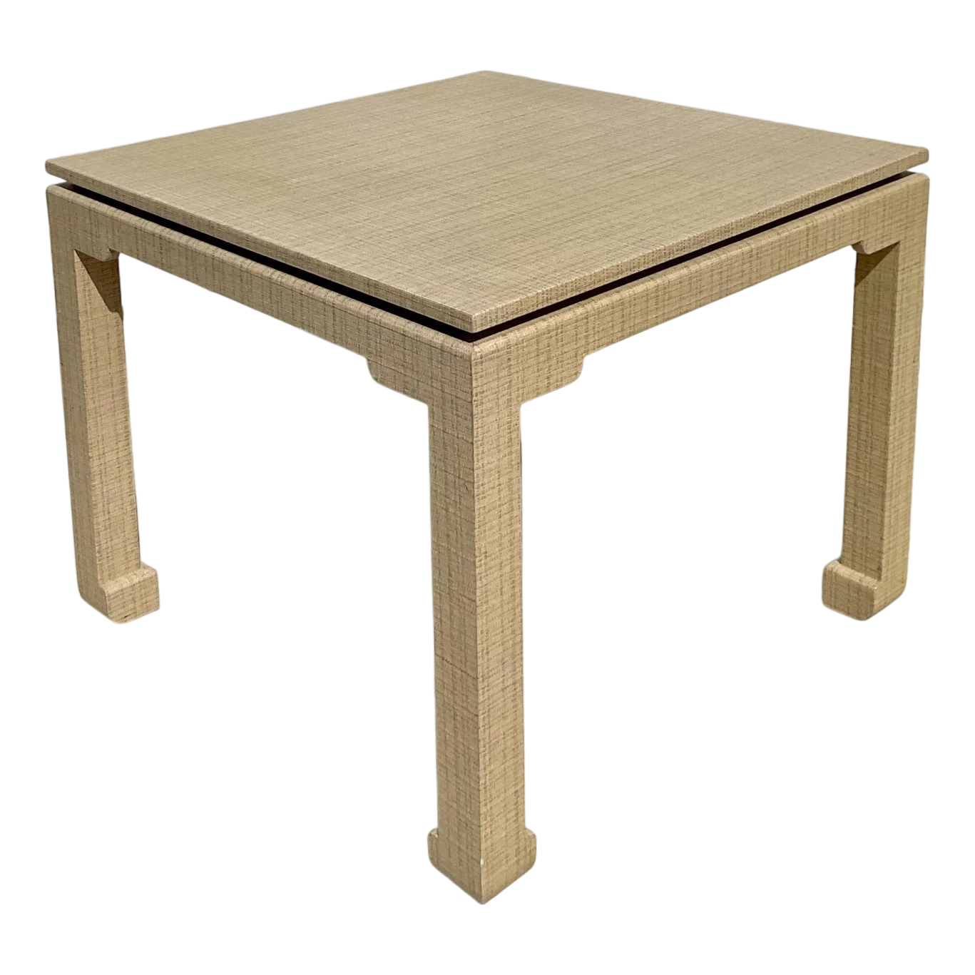 Vintage Boho Grasscloth Game Table — additional photo 1