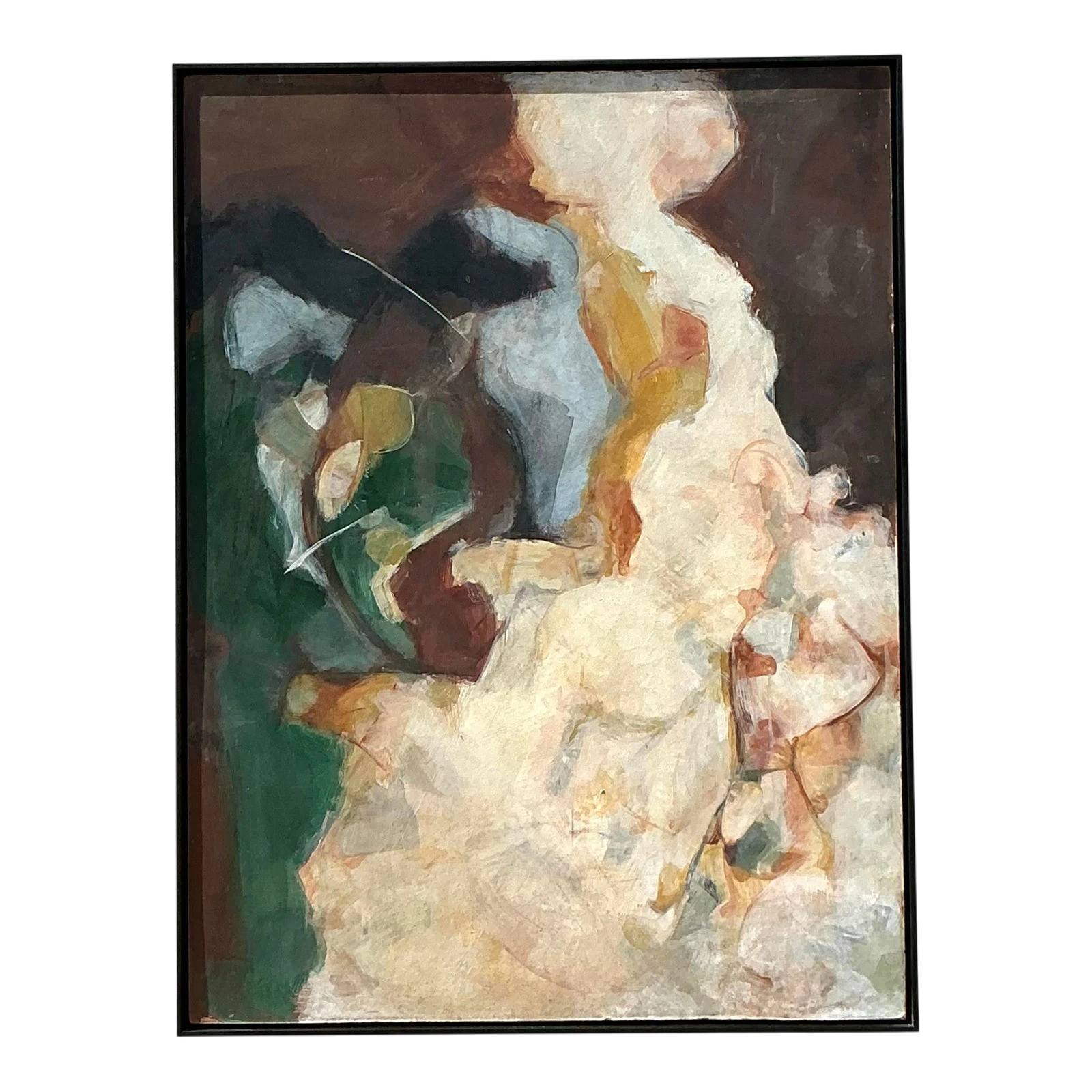 Vintage Boho Original Abstract Oil Painting on Board — additional photo 5