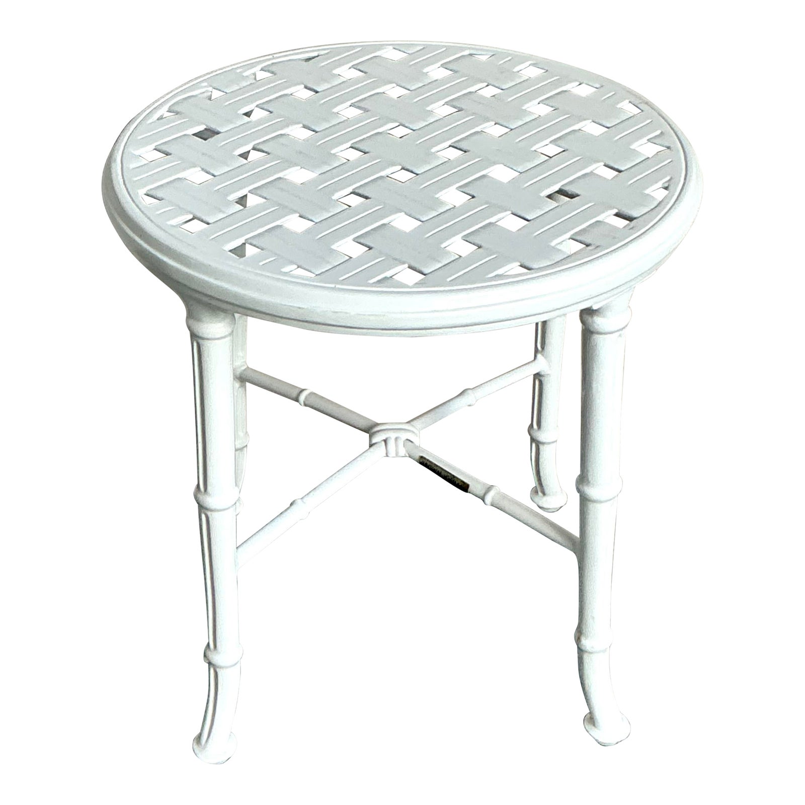 Vintage Regency Brown Jordan Side Table
