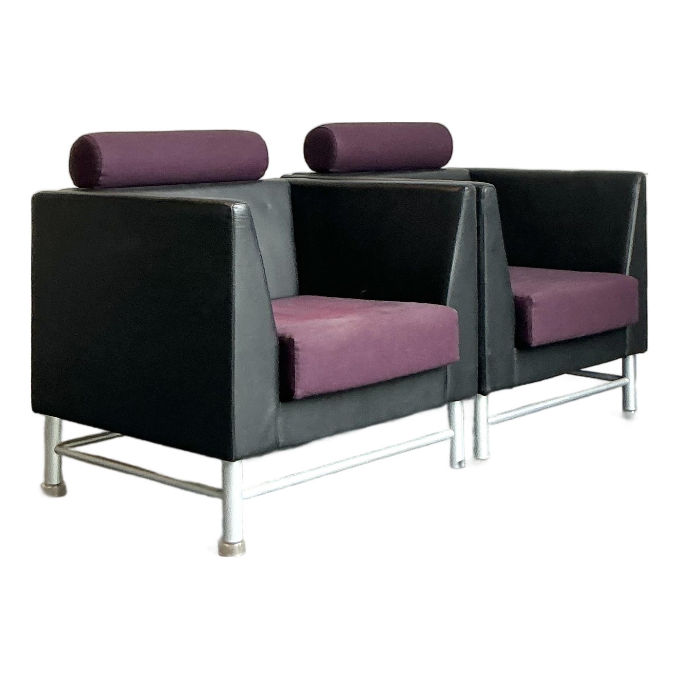 Vintage Boho Ettore Sottsass for Knoll Lounge Chairs - A Pair
