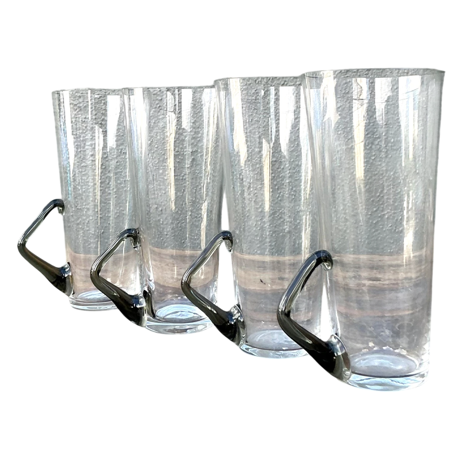 Vintage Boho Art Glass Highballs - Set of Four — additional photo 1