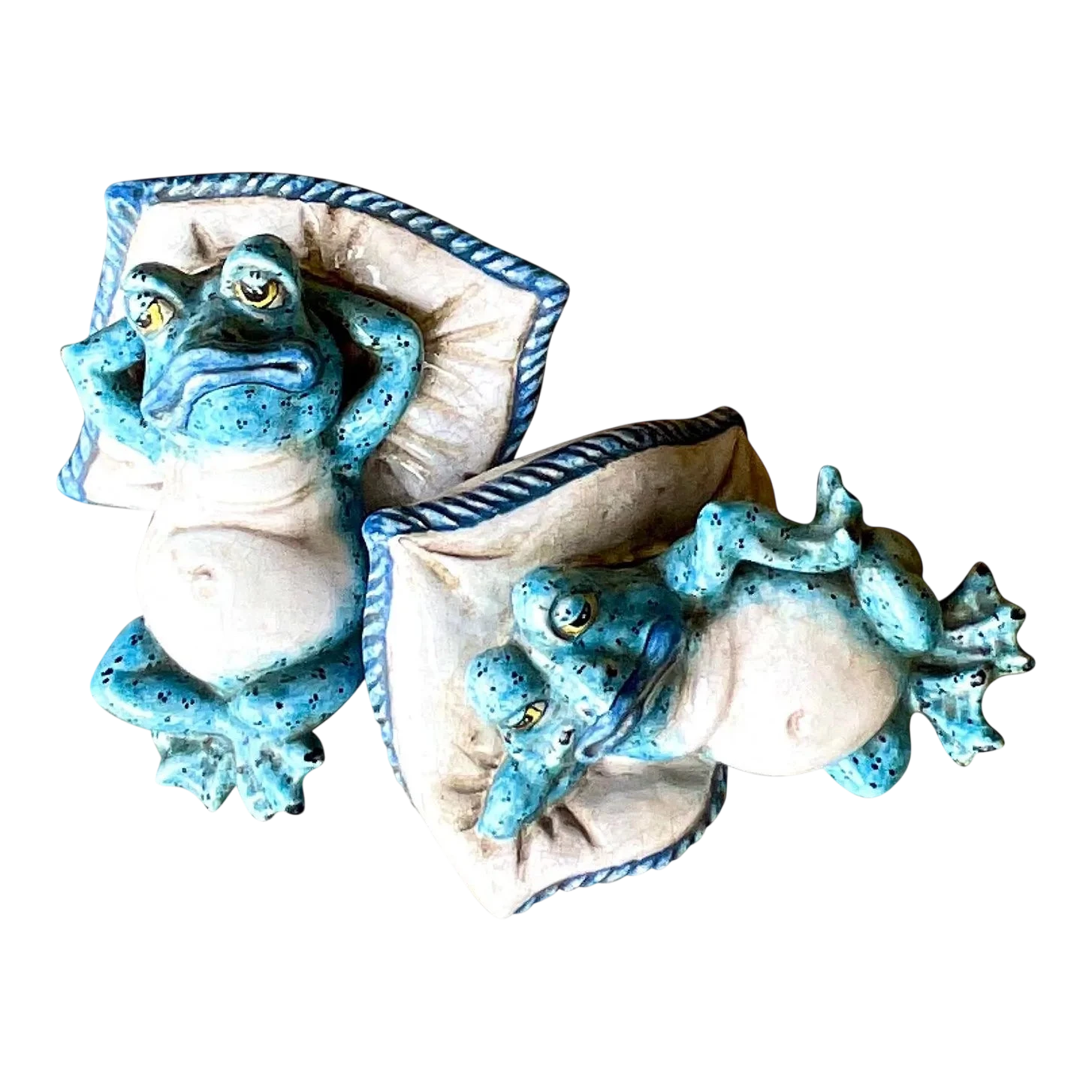 Vintage Italian Ceccarelli Hand Painted Frogs - a Pair — additional photo 6