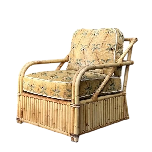 Vintage Bielecky Brothers Rattan Lounge Chair