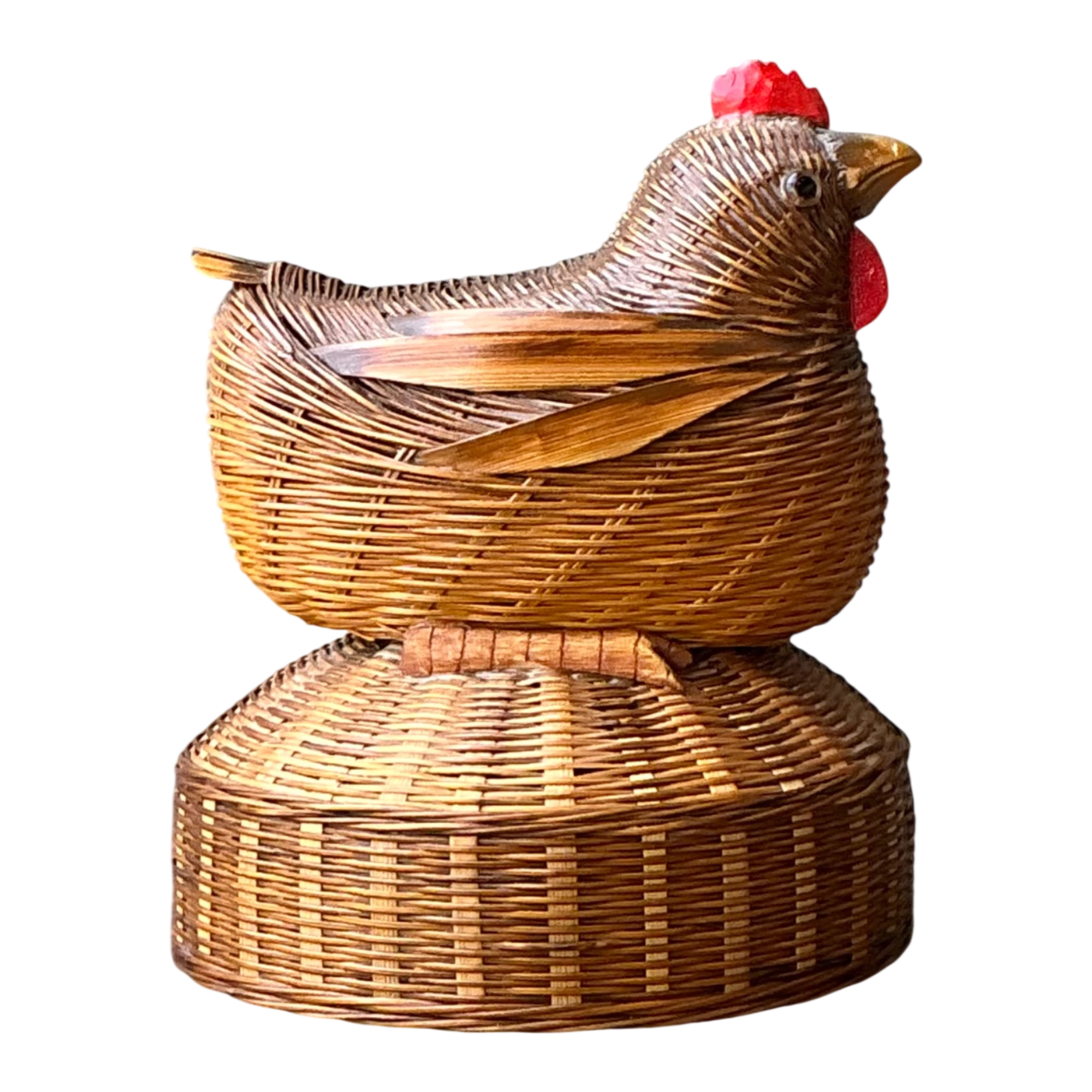 Vintage Shanghai Weave Rooster Music Box — additional photo 1